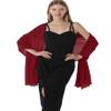 Chiffon Shawls and Wraps for Evening Dresses Women Elegant Soft Scarf Bridal Scarve Wedding Stole (Wine Red, Plus Size) view 3