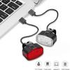 Bike Lights, 1.89 x 1.26 x 1.18 inch USB Rechargeable Bike Light Set 350 Lumen Super Bright Bike Lights Front and Back LED Rear Taillight Watertight IPX5 for Watertight , Mode Memory (Black) view 3