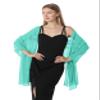 Chiffon Shawls and Wraps for Evening Dresses Women Elegant Soft Scarf Bridal Scarve Wedding Stole (Pale Green, Plus Size) view 3