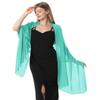 Chiffon Shawls and Wraps for Evening Dresses Women Elegant Soft Scarf Bridal Scarve Wedding Stole (Pale Green, Plus Size) view 4