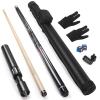 lotmusic Premium Pool Stick with Telescopic Cue Stick Extension, 58 Inch Professional Pool Cue Stick Set with Black Leather Carry Bag & Billiards Accessories. view 1