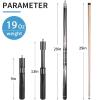 lotmusic Premium Pool Stick with Telescopic Cue Stick Extension, 58 Inch Professional Pool Cue Stick Set with Black Leather Carry Bag & Billiards Accessories. view 2