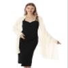 Chiffon Shawls and Wraps for Evening Dresses Women Elegant Soft Scarf Bridal Scarve Wedding Stole (Pale Champagne, Plus Size) view 4