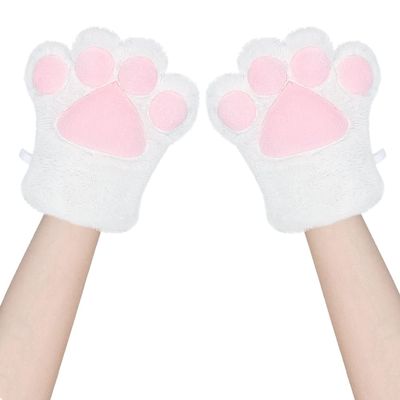 Animal Paw Claw Gloves Cat Wolf Dog Paws Gloves Halloween Cosplay Costume Warm Plush Mittens