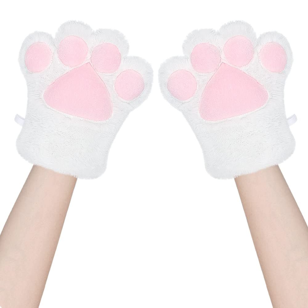 Animal Paw Claw Gloves Cat Wolf Dog Paws Gloves Halloween Cosplay Costume Warm Plush Mittens