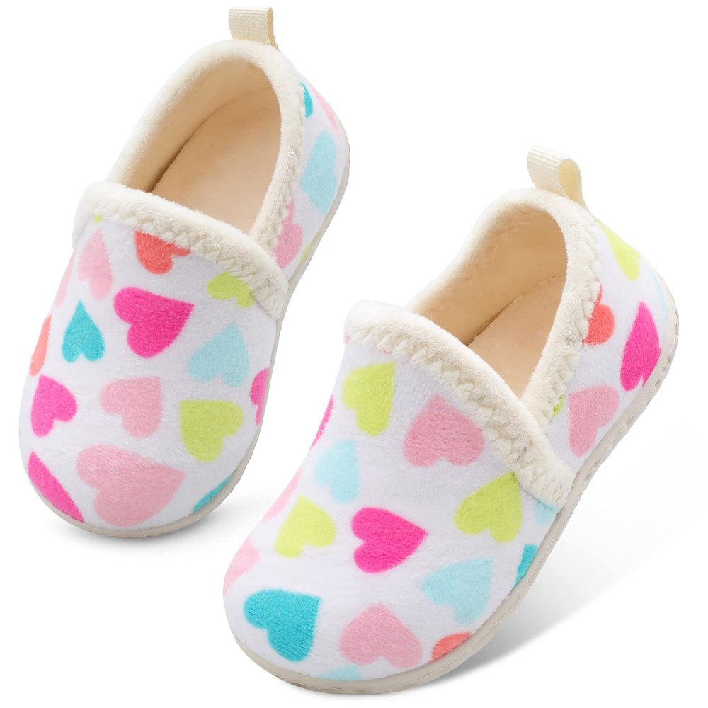 Lefflow Toddler House Slippers Girl Baby Walking Shoes Toddler Slip On Childrens Slippers Outdoor Colorful Size 10.5-11