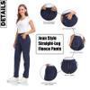Inno 28" 31" 34" 36" Women's Baby Polar Fleece Lined Jogger Pants Warm Sweatpants Thermal Athletic Lounge, Straight-Leg, Navy Blue, XXL, Regular-31 Inseam view 2
