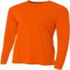A4 Cooling Performance Long Sleeve Crew Safety Orange S view 1