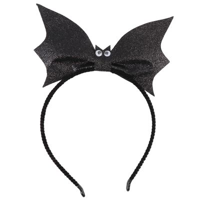 PACKOVE Halloween Bat Headband Bat Wings Headband Bats Ears Headbands Halloween Hair Hoop Hair Accessory for Costume Party (Black)