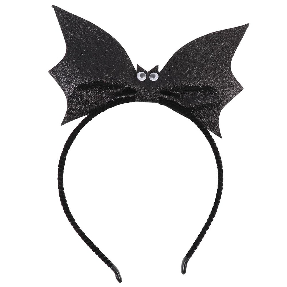 PACKOVE Halloween Bat Headband Bat Wings Headband Bats Ears Headbands Halloween Hair Hoop Hair Accessory for Costume Party (Black)