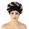 African Headwrap Turbans Headband Auto Gele Headtie Already Made African Aats for Women 1Set by MSB Fabric 1629 One Size view 1
