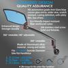 BriskMore Handlebar Bike Mirror, Anti-Glare Blue Convex Glass Lens for Flat Handlebars, Scratch Resistant, Ajustable And Rotatable Safe Rearview Bicycle Mirror Only for Left Side BT-016LB view 3