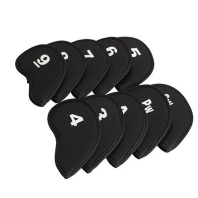 Golf Head Covers Club Iron Putter Head Protector Set Neoprene Golf Putter Cover Black