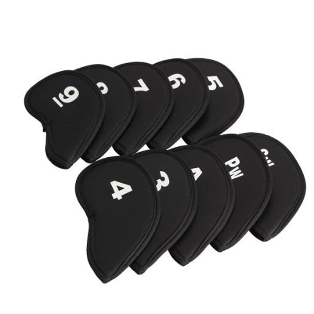 Golf Head Covers Club Iron Putter Head Protector Set Neoprene Golf Putter Cover Black