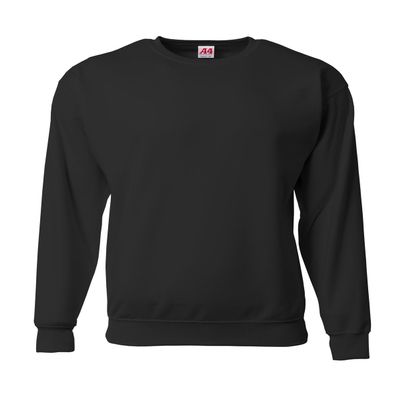A4 Youth Sprint Fleece Crew - Black - XS