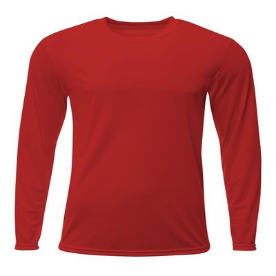 A4 Youth Sprint Long Sleeve Tee Scarlet XL