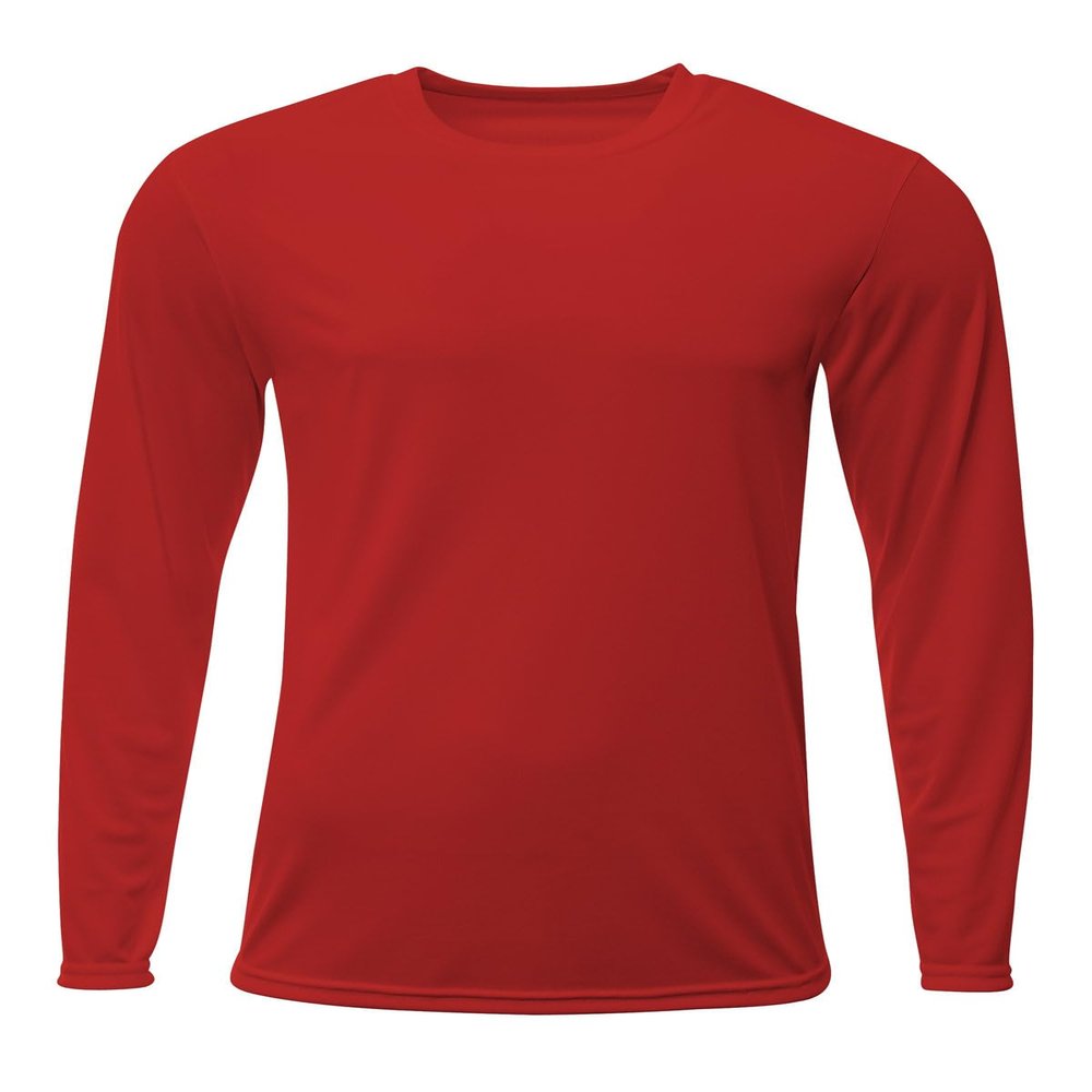A4 Youth Sprint Long Sleeve Tee Scarlet XL