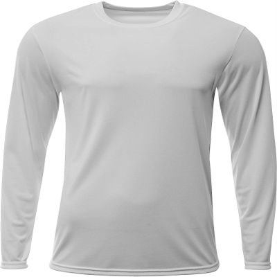 A4 Sprint Long Sleeve Tee Silver 3XL