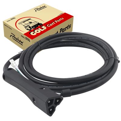 Roykaw EZGO RXV/TXT Charger Plug DC Plug & Cord Assembly for 2008-up 48V Golf Cart Models, 130" Cable Length, Replaces OEM # 611218, 604321, 8009