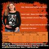 Women's Long Sleeve Skeleton Baby Girl Pregnancy Shirt Halloween Maternity Skeleton Outfits Tops M view 2