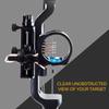 SOPOGER Archery Bow Sight for Compound Bows Target Hunting Single Pin or 5 Pin Bow Sight with 6X 1.75 Scope Lens Long Bar Right Hand for Quicker Sight Acquisition - Combos Available (5 Pin(6X) view 4