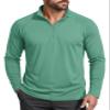 1/4 Zip Shirts for Men Long Sleeve Athletic Shirts UV Protection Fishing Shirts Half Zip Sun Shirt UPF 50+ Shirts Grey Green view 1