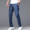 DGKaxiyaHM Men Business Casual Straight Leg Denim Pants Relaxed Fit Breathable Retro Jeans Wash Iron-Free Carpenter Trousers (Dark Blue,38.00,5,OZ) view 2
