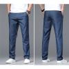 DGKaxiyaHM Men Business Casual Straight Leg Denim Pants Relaxed Fit Breathable Retro Jeans Wash Iron-Free Carpenter Trousers (Dark Blue,38.00,5,OZ) view 3