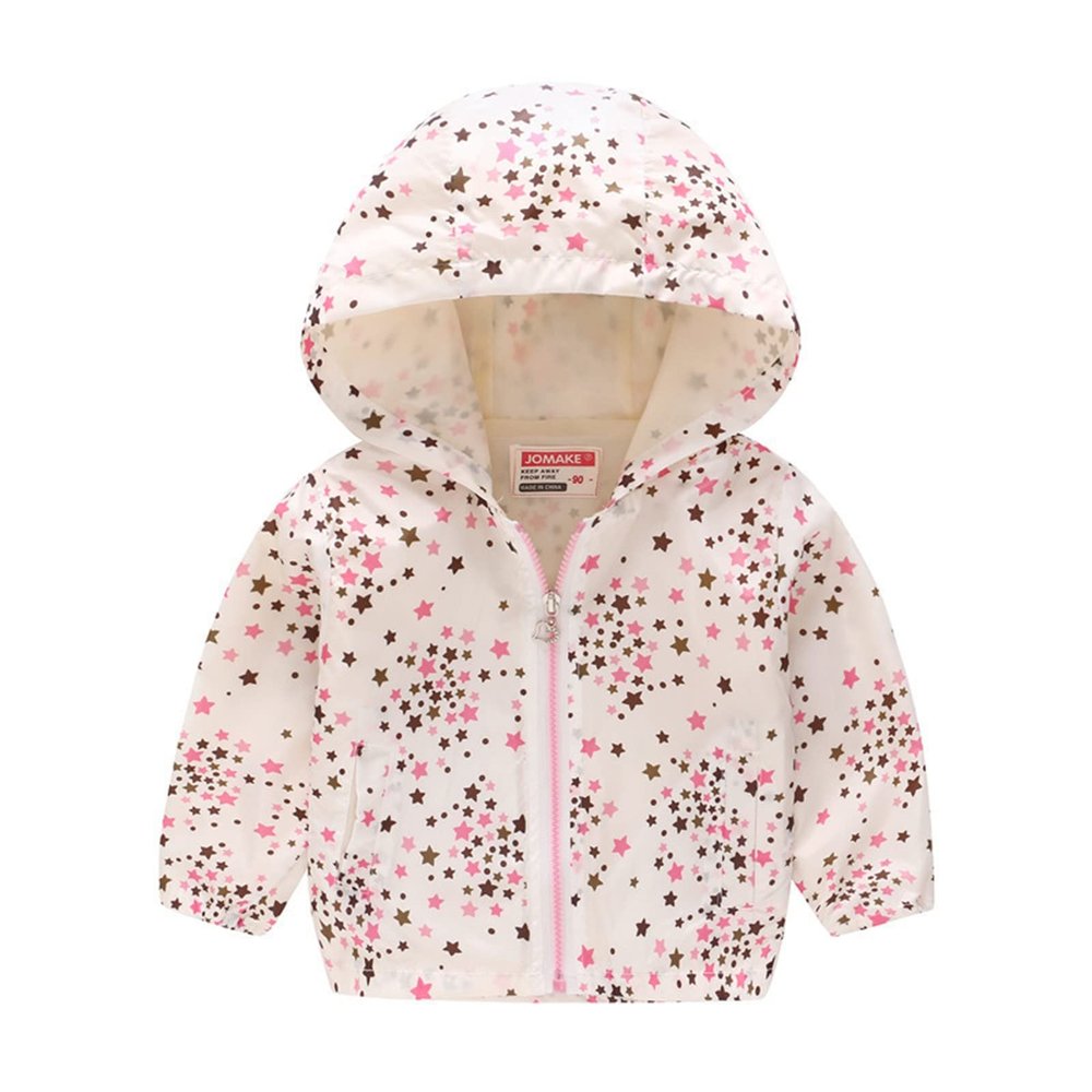 Moonker Baby Jacket 1-5 Years Old,Toddler Girls Boys Children Cartoon Print Zipper Hoodie Wind Coat Outwear Clothes MK29420
