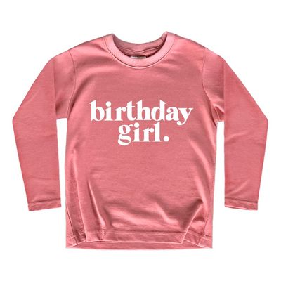 Birthday Girl Shirt Outfit Year Old Kids for Toddler 1st 2nd 3rd 4th 5th 6th 7th (Mauve - Long Sleeve, 12 Months)
