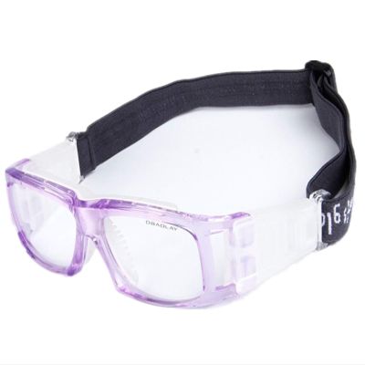 Runworld Sports Goggles Anti-Fog Protective Safety Basketball Glasses for Men Soccer Tennis Racketball Dribbling Eyewear (Transparent Purple)
