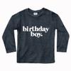 Birthday boy Shirt Toddler Outfit its My Year Old First 1st 2nd 3rd 4th 5th Tshirt (2 Years, Charcoal Black - Long Sleeve) view 1