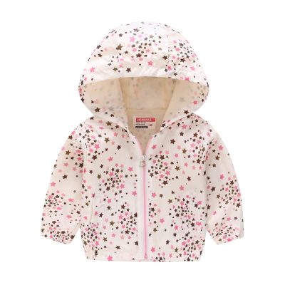 Moonker Baby Jacket 1-5 Years Old,Toddler Girls Boys Children Cartoon Print Zipper Hoodie Wind Coat Outwear Clothes MK29423