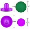 INSCOOL Air Hockey Pushers and Air Hockey Pucks Paddles, Goal Handles Paddles Replacement Accessories for Game Tables(4 Yellow and Purple Pushers, 8 Yellow and Purple Pucks) view 4