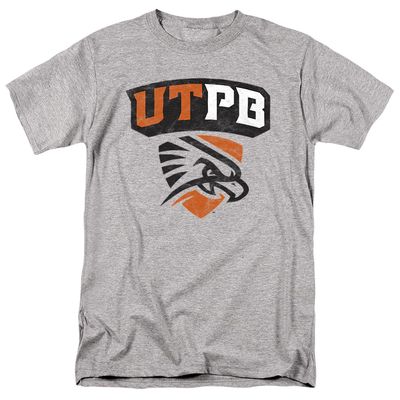 The University of Texas Permian Basin Official Distressed Primary Logo Unisex Adult T Shirt,Athletic Heather, 4X-Large