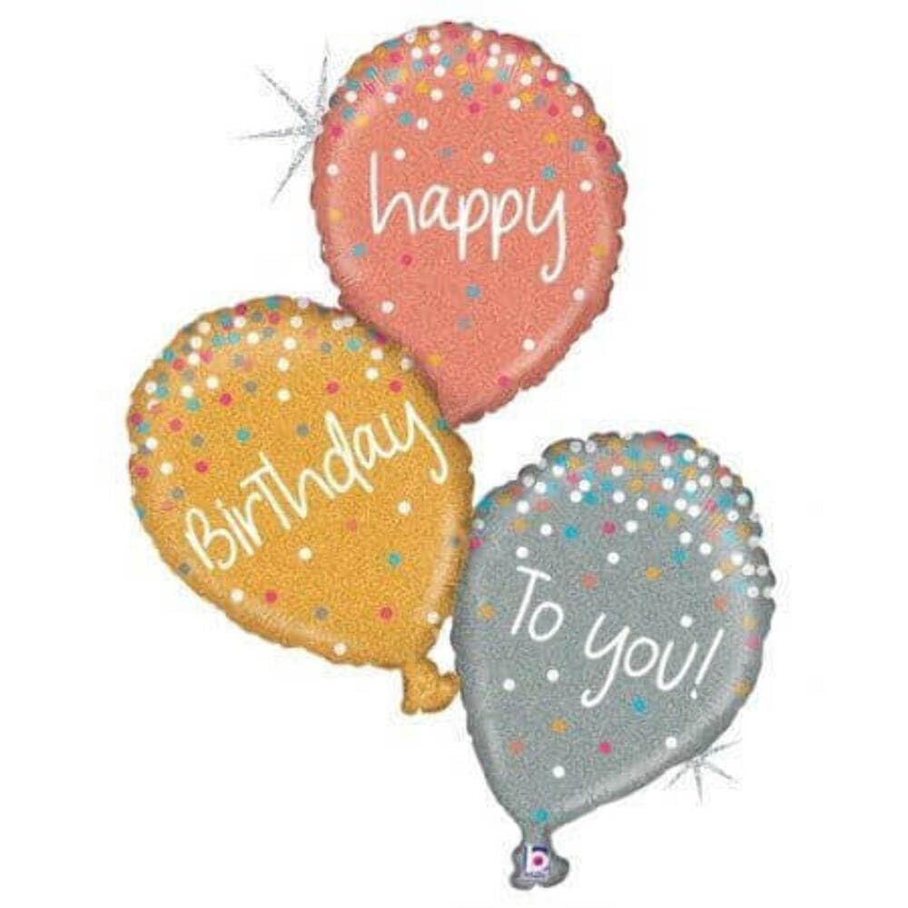 burton + BURTON 40" Packaged Rose Gold Birthday Balloon