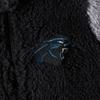 Outerstuff Newborn & Infant Black/Gray Carolina Panthers Game Nap Teddy Fleece Bunting Full-Zip Sleeper view 2