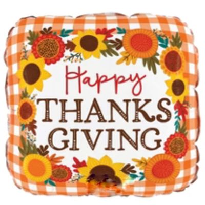 burton+BURTON 18" Thanksgiving Buffalo Plaid Square