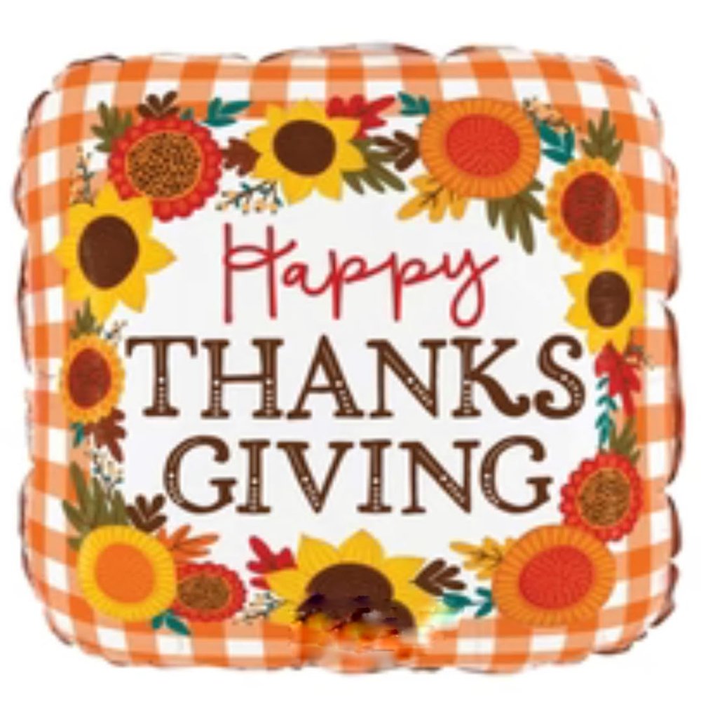 burton+BURTON 18" Thanksgiving Buffalo Plaid Square