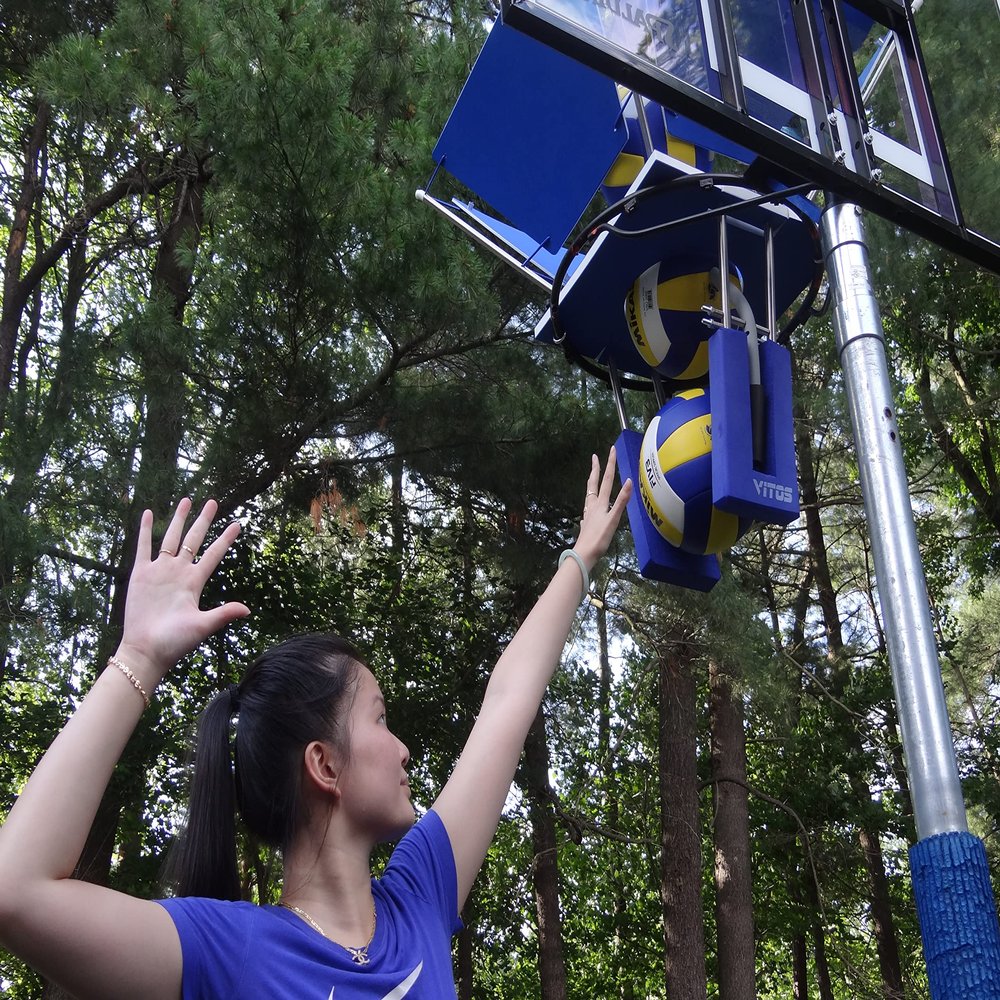 Volleyball Spike Trainer. (On Basketball Systems) Blue