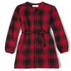 The Children's Place girls Long Sleeve Fashion Casual Dress, Buffalo Plaid Red, X-Small US view 1