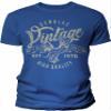 50th Birthday Gift Shirt for Men - Genuine Vintage Est. 1976 Aged to Perfection - F/Royal-003-4X view 1