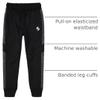 The Children's Place boys Active Jogger Pants, Black, XX-Large US view 4