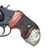 Replacement Grips for All Charter Arms Rosewood Checkered and Pearl wrap Around view 2