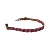 Showman Argentina Cow Leather Wither Strap w/ Color Braided Leather Accent (Pink), Average Full Size Horse view 1