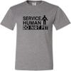 3X-Large Oxford Mens Service Human Do Not Pet Funny Dog Lover Gift Idea T-Shirt view 3