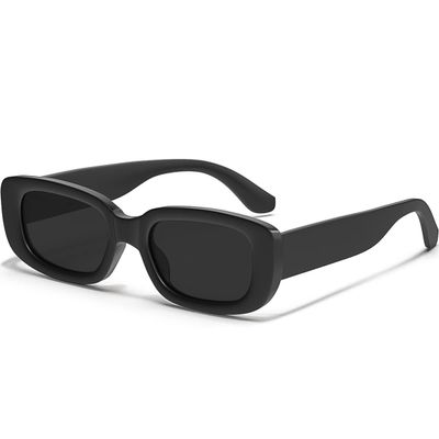 AWGSEE Retro Rectangle Kids Sunglasses 90s Vintage Fashion Narrow Square Frame Glasses Shades for Girls Boys UV Protection