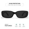 AWGSEE Retro Rectangle Kids Sunglasses 90s Vintage Fashion Narrow Square Frame Glasses Shades for Girls Boys UV Protection view 2