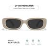 AWGSEE Retro Rectangle Kids Sunglasses 90s Vintage Fashion Narrow Square Frame Glasses Shades for Girls Boys UV Protection view 2