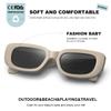 AWGSEE Retro Rectangle Kids Sunglasses 90s Vintage Fashion Narrow Square Frame Glasses Shades for Girls Boys UV Protection view 4